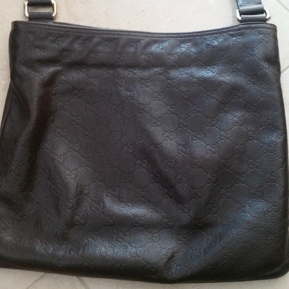 AUTHENTIC VINTAGE GUCCI GUCCISSIMA LEATHER MESSENGER CROSSBODY BAG BROWN - Picture 4 of 10